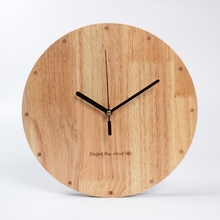 Reloj de madera de tilo redondo y grande para sala de estar, moderno y creativo, de 12 pulgadas, silencioso, para dormitorio 2024 - compra barato
