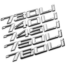 1 PCS 3D chrome 730LI 740LI 750LI 760LI emission emblem badge car stickers for new 7 Series Car Styling 2024 - buy cheap
