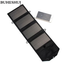 BUHESHUI-cargador portátil de Panel Solar plegable, cargador de teléfono móvil de 7W, batería Solar plegable, para banco de energía, nuevo 2024 - compra barato