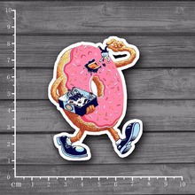 Hot Polícia Dos Desenhos Animados Comer Donuts Papelaria Adesivos decoração da sua Casa À Prova D' Água Crianças Brinquedos DIY Notebook Laptop jdm Mala [Simples] 2024 - compre barato