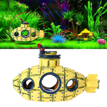Resin Pineapple Model Aquarium Submarine Simulation Wreck Ornament Fish Tank Decor Yellow Fashionable Fish Access 2024 - buy cheap