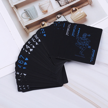 54pcs/bag Waterproof PVC Pure Black Magic Box-packed Plastic Playing Cards Set Deck Poker Classic Magic Tricks Tool Hot Sale 2024 - buy cheap
