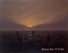 Landscape paintings Romantic Twilight at seaside by Caspar David Friedrich canvas art High quality Hand painted 2024 - buy cheap