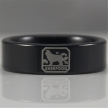 Free Shipping USA UK Canada Russia Brazil Hot Sales 8MM Black Pipe SheepDog Design Men's Tungsten Comfort Fit Ring 2024 - buy cheap