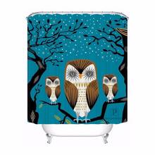 Custom Cartoon Owl Bathroom Acceptable Shower Curtain Polyester Fabric Bathroom Curtain #180320-01-133 2024 - buy cheap