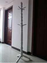 Free Shipping 175cm Floor Solid Wood Coat Rack White 2024 - buy cheap