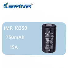 1pcs original Keeppower IMR18350  IMR 18350 battery 750mAh 15A max discharge li-ion high drain battery 3.7V drop shipping 2024 - buy cheap