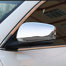 Abs chrome/fibra de carbono para renault koleos 2017 2018 porta lateral espelho retrovisor caso capa guarnição estilo do carro acessórios 2 pçs 2024 - compre barato