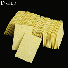 DRELD 50pcs Clean Tool High Temperature Enduring Condense Electric Welding Soldering Iron Cleaning Sponge Pads Yellow 50*35*2mm 2024 - buy cheap