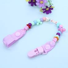 Newborn Baby Pacifier Clips Nipple Chain Hand Made Colourful Letter Beads Dummy Clip Infant Kids Soother Nipple Feeding Holder 2024 - buy cheap