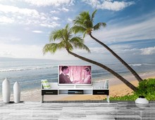 Coast Waves Sky Ocean Hawaii Palma Sand Nature wallpapers papel de parede,living room tv sofa wall bedroom 3d wallpaper murals 2024 - buy cheap