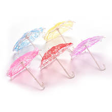 TOYZHIJIA 1 шт. 14,5 см длинный модный зонт для Барби с кружевами для девочек, Классический кукольный домик, мебельные аксессуары, случайный цвет 2024 - купить недорого