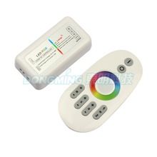 Controle remoto sem fio 2.4g rgb com led, painel de toque, 12v/24v 12a, 2.4g com anel de toque, 288w para faixa de led