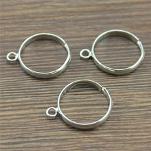 WYSIWYG 10pcs Rhodium Color Copper Material Simple Adjustable Ring Setting Base With Single Hanging, DIY Jewelry Findings 2024 - buy cheap