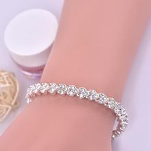 Shiny Rhinestone Inlaid Women Bracelet Adjustable Bangle for Party Anniversary fashion 2024 - buy cheap