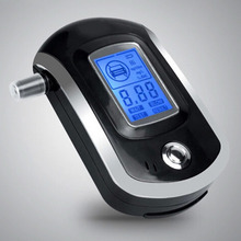 Bafômetro digital com tela lcd at6000, ferramenta de verificação de nível de álcool na respiração, portátil, com tela alc 2024 - compre barato
