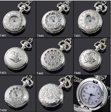 7 relojes de bolsillo de cuarzo para chicas de estilo collar de tono plateado 10 piezas 2024 - compra barato