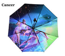 Mascot Cancer Zodiac Sun Rain Folding Cartoon Inverted Umbrella Women Three Folding Anti-UV Sunshade Parasols Umbrellas 2024 - buy cheap