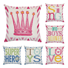 Cushion Cover Home Sweet Pillow Case Cotton Polyester Sunshine Love Letter Cushion Sofa Bedroom Decorative Pillow Cover CR065 2024 - buy cheap