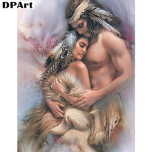 Картина Daimond 5D, полностью квадратная/круглая, пара перьев, индийские Стразы со стразами, вышивка крестиком, мозаика M088 2024 - купить недорого