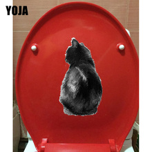 YOJA 13.2*23.9CM Black Cat's Back Creative Home Decoration Wall Stickers Mural Toilet Decal T1-0076 2024 - buy cheap