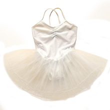 Ropa de Ballet para niños, vestido de Ballet para niña, falda de malla con tirantes, leotardo de costura de Ballet para niña, Ropa de baile 2024 - compra barato