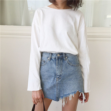 Sexy denim skirt summer button pencil skirt Slim height waist youth temptation series denim skirt ladies skirt wild style mini 2024 - buy cheap