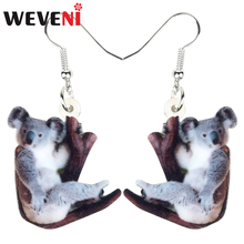 WEVENI Statement Acrylic Australian Koala Bear Earrings Drop Dangle Cute Animal Jewelry For Women Girls Gift Charms Wholesale 2024 - buy cheap