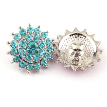 new arrive 1.8-2cm alloy shiny rhinestone button charm  DIY snap button metal charms 7 color available Free drop  shipping 2024 - buy cheap