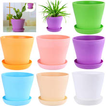 7 Color Mini Plastic Flower Pot Succulent Planters Flowerpot Colorful Garden Bonsai Pot Decorative Home Office Decor 2024 - buy cheap