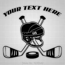 Hockey wall car decal personalized sticker,custom Hockey sticks helmet sticker 2024 - buy cheap