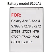 Bateria b100ae para samsung galaxy ace 3 ace 4 s7898 s7278 s7272 s7568i s7278 i679 s7270 s7262 i699i g313h g318h 2024 - compre barato