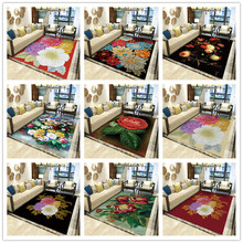 Серия с цветочным принтом 3D ковры для гостиной спальни коврики для дивана журнальный столик Коврики для прихожей домашний декор большой размер ковер 2024 - купить недорого