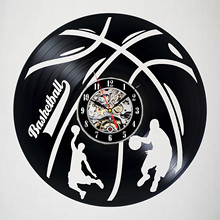 Reloj de pared con disco de vinilo para fanáticos de los deportes de baloncesto, decoración para habitación de invitados, impresionante 2024 - compra barato