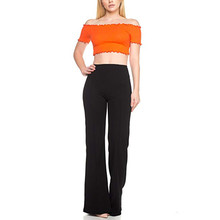 New Fashion Plus Size Women's High Waist Fashion Solid Loose Wide Long Trousers Flowing Palazzo Pants 2024 - buy cheap