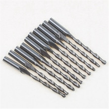 10PCS 2x22mm Two Flutes Carbide Ball Nose End Mill, Carbide Engraving Bits, CNC Milling Cutters, 3D Relief on Wood 2024 - buy cheap