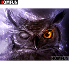 HOMFUN Full Square/Round Drill 5D DIY Diamond Painting "Animal owl" Embroidery Cross Stitch 3D Home Decor Gift A11888 2024 - buy cheap