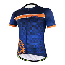 Aogda 2019 bicicleta maillot ciclismo hombres verano transpirable Mtb bicicleta camisa Tops manga corta Pro ciclismo ropa Azul Rojo 2024 - compra barato