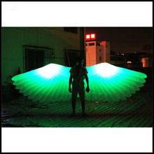 Free shipment length 4m White color inflatable angel wings 2024 - buy cheap