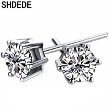 SHDEDE CZ Crystal from Swarovski Stud Earrings For Women Lover's Xmas Gift Anniversary Fashion Jewelry Accessories +*WHB102 2024 - buy cheap