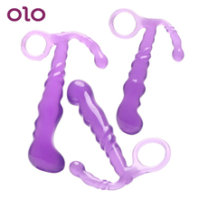 OLO With Pull Ring Butt Plug for Beginner Sex Toys for Men Women Anal Plug Colorful Crystal Jewelry Prostate Massager  S/M/L 2024 - buy cheap