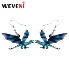 WEVENI Acrylic Halloween Flying Dragon Earrings Drop Dangle Punk Animal Jewelry For Women Girls Bijoux Party Decorations Gift 2024 - buy cheap