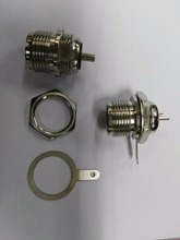 Porca fêmea uhf so239 so-239 2 pçs, porca com solda para cima, conector rf de painel frontal de montagem em reta