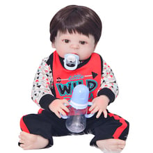 NPK 23" Full Body Silicone Reborn Baby boy reborn doll toy bathe Play House dolls photography reborn bonecas kids gift doll toy 2024 - buy cheap