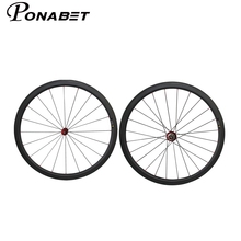 PONABET U forma 25mm largura 38mm clincher super leves rodas de bicicleta de carbono puxar Em Linha Reta com R36 rolamentos de cerâmica hub 2024 - compre barato