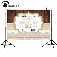 Allenjoy backgrounds for photography studio retro colorful striped lace flag arrow birthday wooden style backdrop photocall 2024 - buy cheap