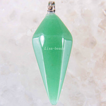 Free Shipping New without tags Fashion Jewelry 35X15MM Natural Green Aventurine Pendant 1Pcs RK1628 2024 - buy cheap
