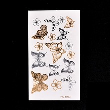 Pegatina de tatuaje temporal de mariposa 3D, 11x6cm, impermeable, arte corporal, Flash 2024 - compra barato