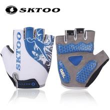 SKTOO blue Summer Half Finger Cycling Gloves Men Breathable bike Outdoor MTB sports Anti-slip guantes ciclismo Bicycle Gloves 2024 - buy cheap