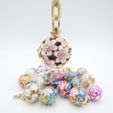 Hot Items Various Pretty Colorful Flowers DIY Locket Diffuser Jewelry Chime Belly Ball Pregnant Women Necklace 2024 - buy cheap